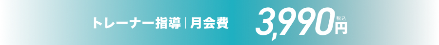 トレーナー指導|通い放題 9,980円(税込)